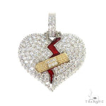 Custom Made Diamond Broken Heart Pendant 66963 - Image 1