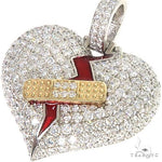 Custom Made Diamond Broken Heart Pendant 66963 - Image 3