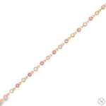 Yard Bezel Diamond Bracelet with Pink Sapphires 70597 - Image 1
