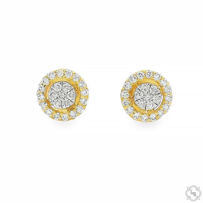Round Diamond Cluster Earrings 70868 - Image 1