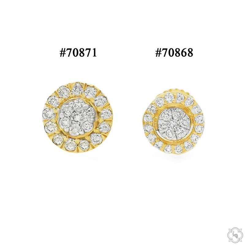 Round Diamond Cluster Earrings 70868 - Image 7
