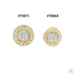 Round Diamond Cluster Earrings 70871 - Image 7