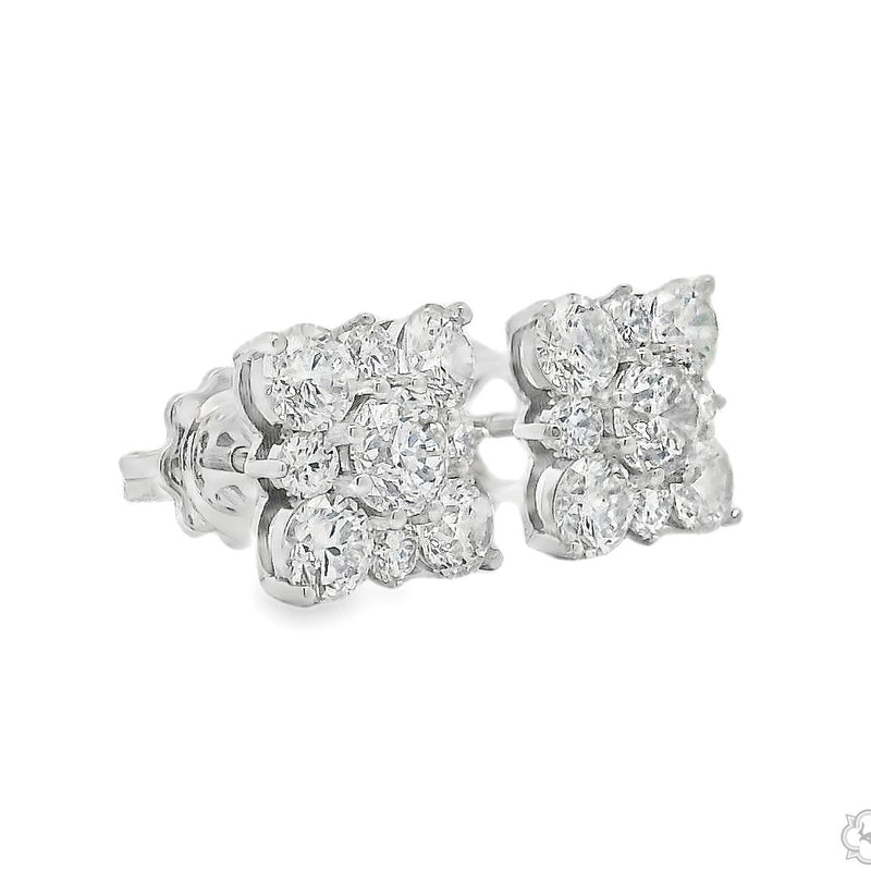 Diamond Cluster Square Studs 70739 - Image 2