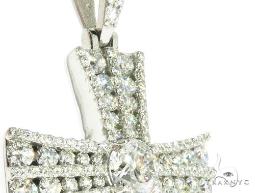 Diamond Cross with a Center Stone 64074 - Image 3