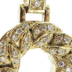 14K Yellow Gold Diamond Ankh Cross Crucifix Pendant 56545 - Image 3