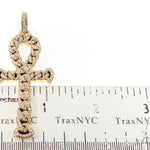14K Rose Gold Diamond Ankh Cross Crucifix Pendant 56546 - Image 6