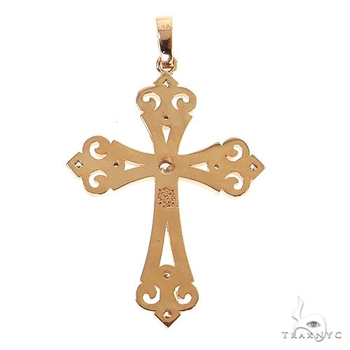 14K Gold Diamond Cross Pendant, photo 4 of 7