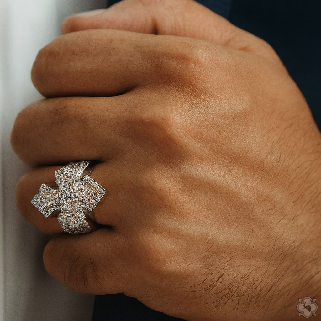Diamond Cross Ring 70854 | TraxNYC