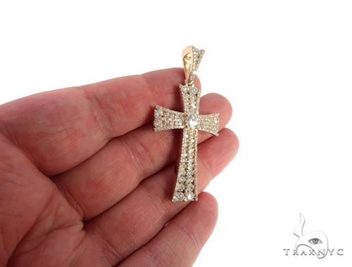 Diamond Cross with a Center Stone 64155 - Image 7