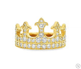 14K Gold Diamond Crown Ring 70701