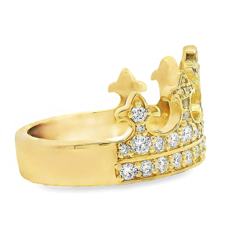 Ring Types Crown Diamond Crown Ring 70701 | TraxNYC