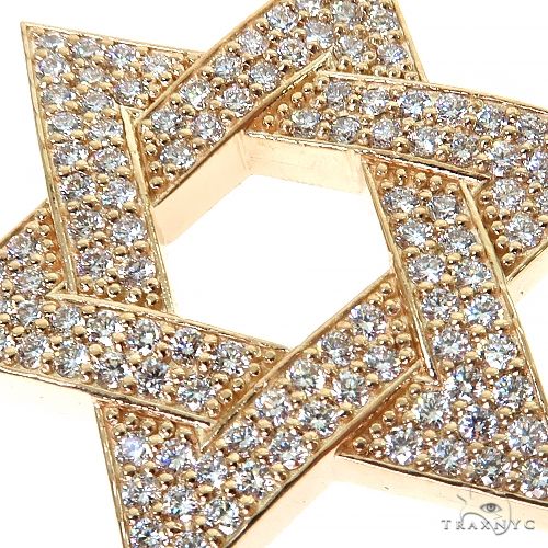 14K Gold Diamond David Star Pendant, photo 3 of 7
