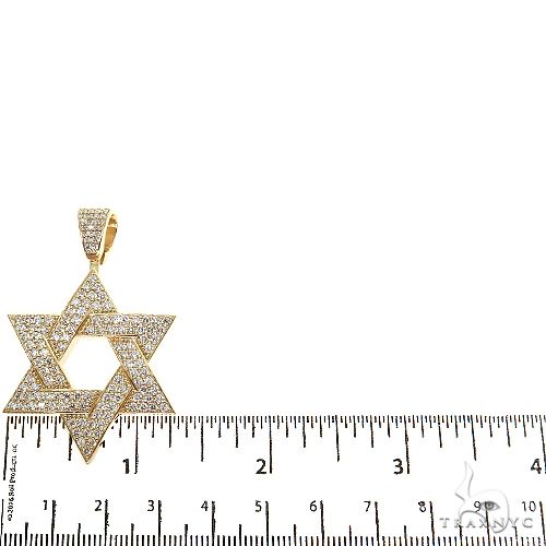 14K Gold Diamond David Star Pendant, photo 5 of 7