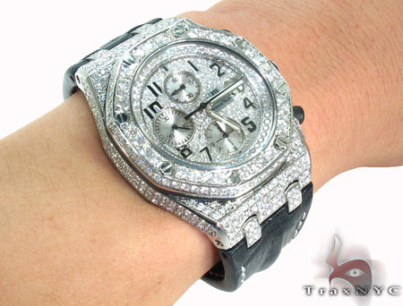 Diamond Dial Audemars Piguet Royal Oak Offshore Diamond Watch 31018 - Image 10