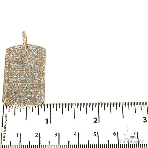 14K Gold Diamond Dog Tag Pendant, photo 5 of 6