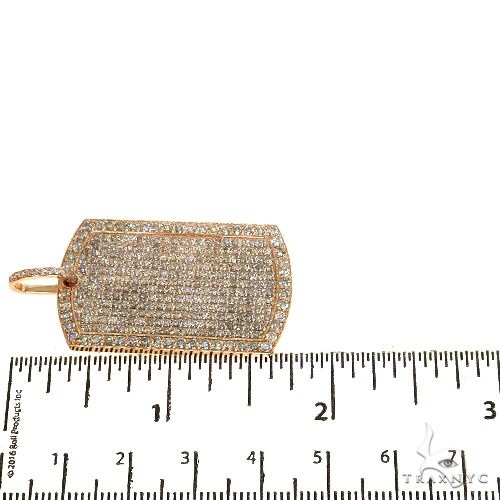 14K Gold Diamond Dog Tag Pendant, photo 6 of 6