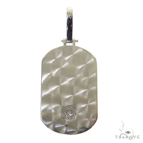 14K Gold Diamond Dog Tag Pendant, photo 4 of 6