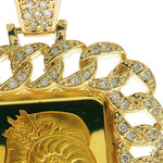 Miami Cuban Diamond Dog Tag Wtih 10g Suisse Fine Gold 999.9 57038 - Image 3