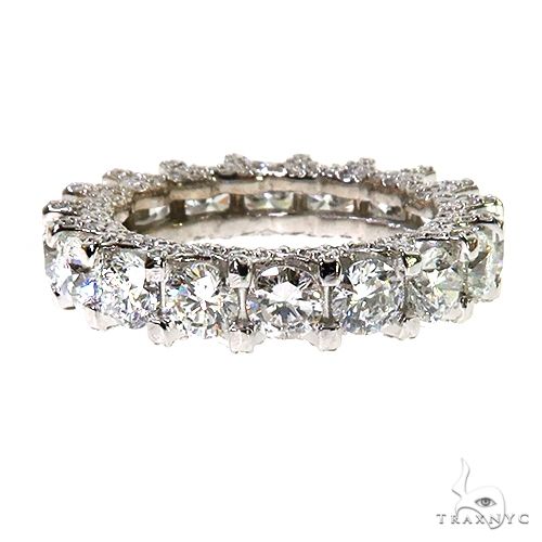 Diamond eternity band ring with round-cut stones set across the full band – front view