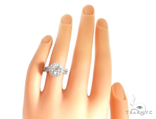 Diamond Engagement Halo Rings Set 64004 - Image 14
