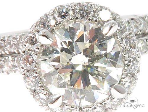Diamond Engagement Halo Rings Set 64004 - Image 3