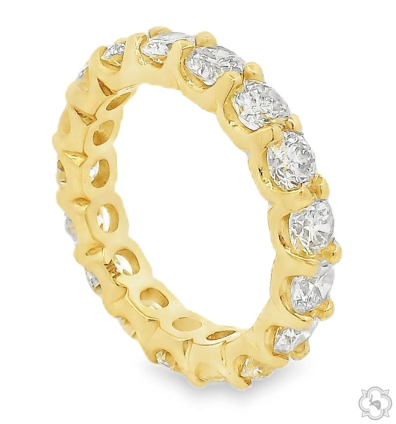 14K Gold Diamond Eternity Band, photo 5 of 5