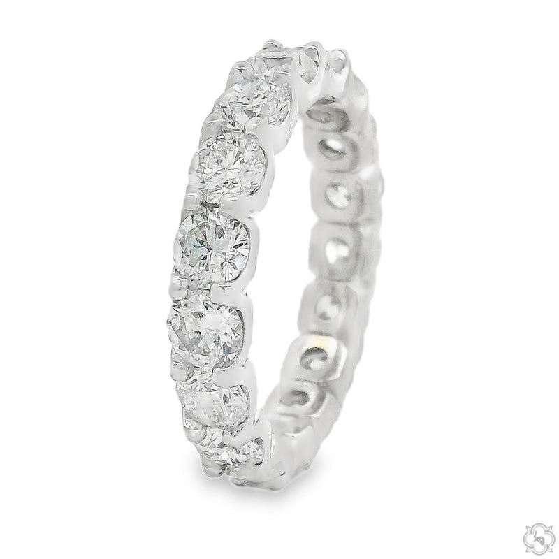 14K Gold Diamond Eternity Band, photo 2 of 4