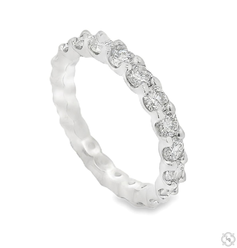 14K Gold Diamond Eternity Band, photo 4 of 6