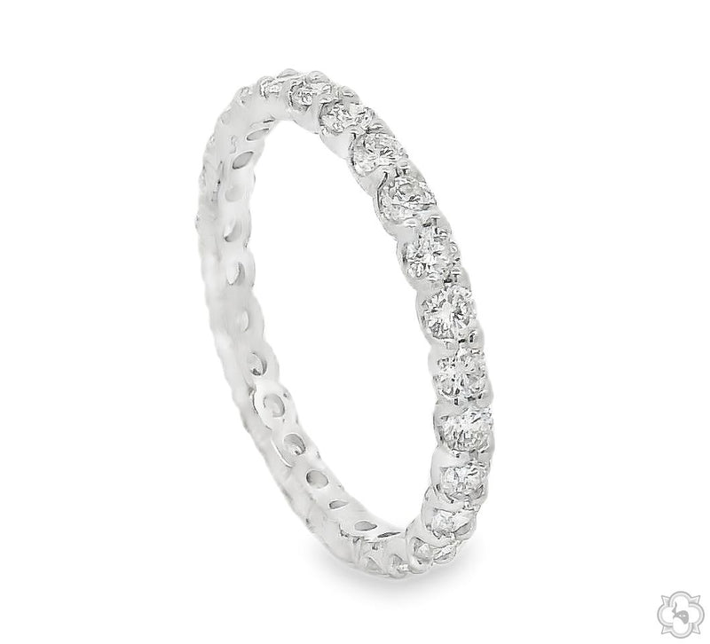 14K Gold Diamond Eternity Band, photo 2 of 5