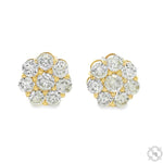 Diamond Flower Earrings Large 70409 - Image 1