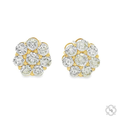 Diamond Flower Earrings Large 70409 - Image 1