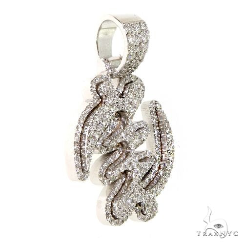 Diamond GYE Nyame Symbol Pendant 67493 - Image 2