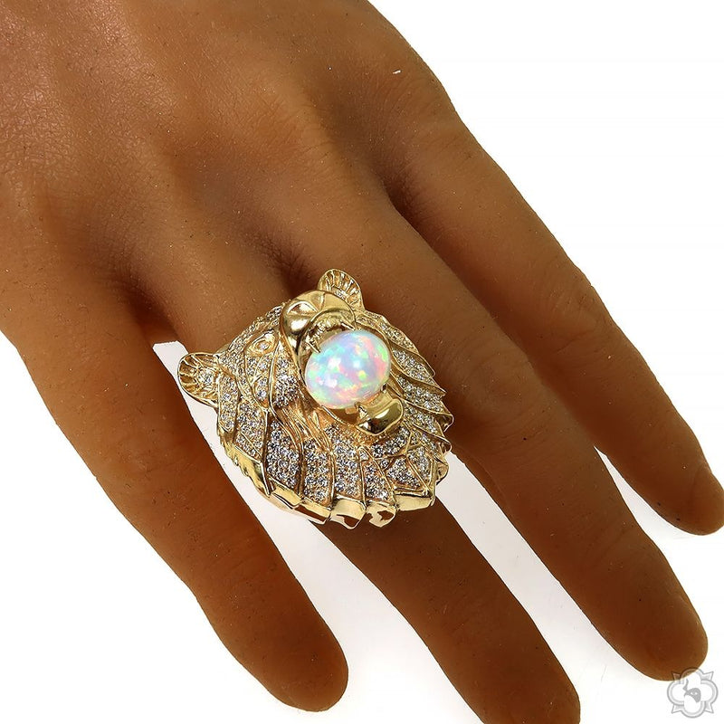 Diamond Grizzly Bear Ring, photo 5 of 6