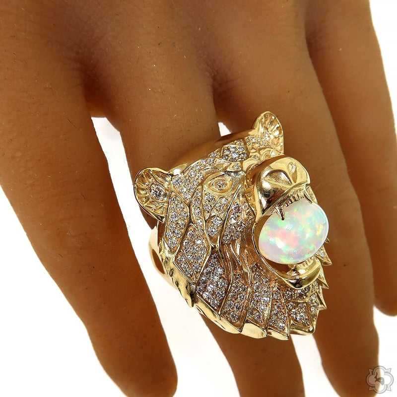 Diamond Grizzly Bear Ring, photo 6 of 6