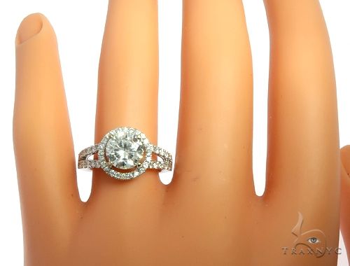 Diamond Halo Engagement Ring 64489 - Image 7