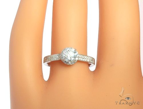 Diamond Halo Engagement Ring 64491 - Image 8