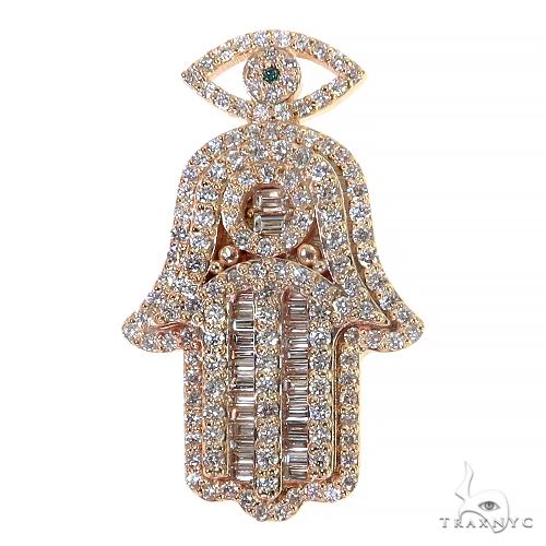 Diamond Hamsa Pendant 68187 - Image 1