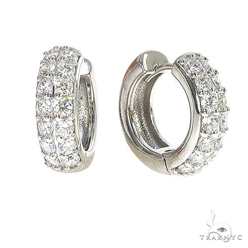 Diamond Hoop Earrings 67112 - Image 2