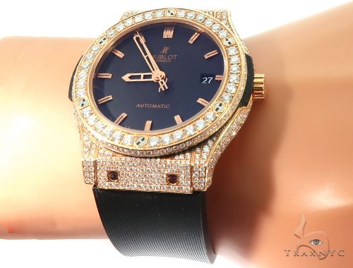 Diamond Hublot Watch Classic Fusion with Rubber Band 64054 - Image 13