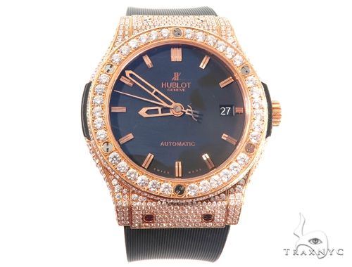 Diamond Hublot Watch Classic Fusion with Rubber Band 64054 - Image 2