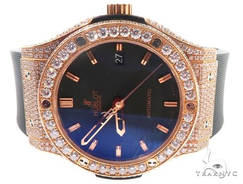 Diamond Hublot Watch Classic Fusion with Rubber Band 64054 - Image 3