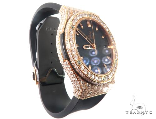 Diamond Hublot Watch Classic Fusion with Rubber Band 64054 - Image 4