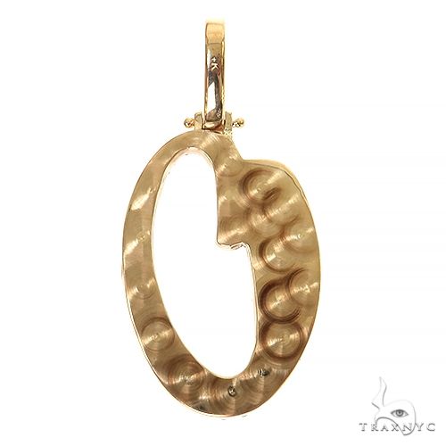 14K Gold Diamond Initial Pendant, photo 4 of 6