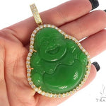 Diamond Jade Stone Buddha Pendant 65481 - Image 5
