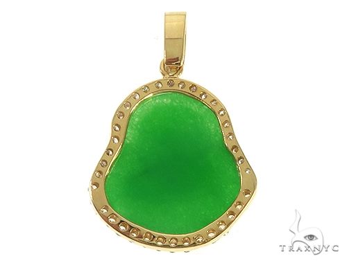 Diamond Jade Stone Buddha Pendant 65482 65483 - Image 3