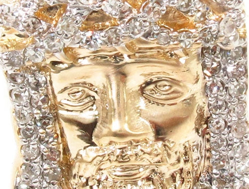 Diamond Jesus Head Pendant 36469 - Image 2