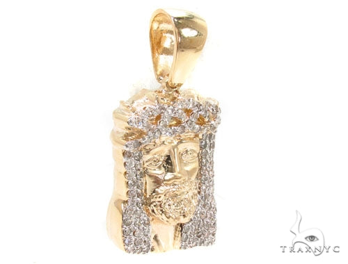 Diamond Jesus Head Pendant 36469 - Image 3