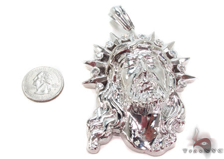 Diamond Jesus Pendant 33422 - Image 5