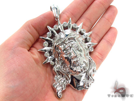 Diamond Jesus Pendant 33422 - Image 8