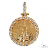 Diamond Lady Liberty Coin Pendant 68171